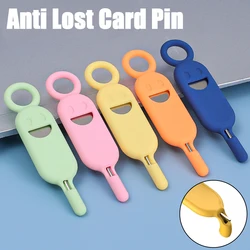 1/5PCS SIM Card Removal Needle Pin Anti-lost Tray Charm Keychain Portable hone SIM Cards Storage Cover Ejecter Tool Needles