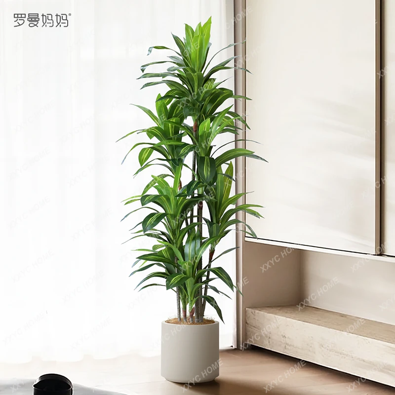 Brazilian wood simulation green plant potted plant fake plant Nordic style indoor entrance bonsai next to the sofa