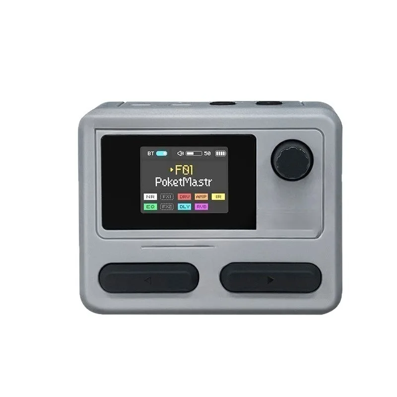 Electric guitar integrated effect device pocket drum machine backing track bluetooth connection