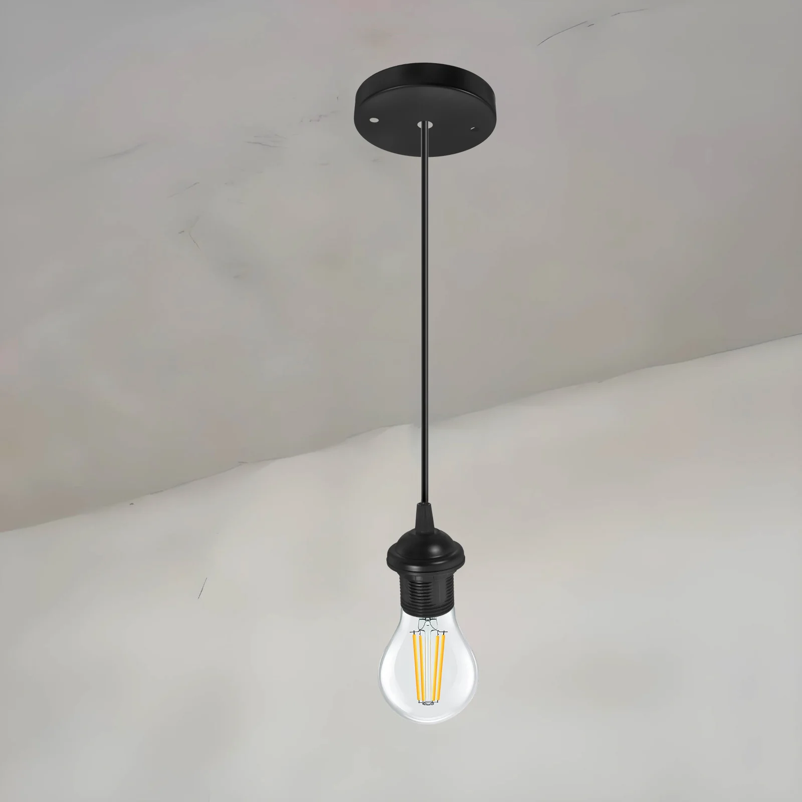 

1Set Vintage Pendant Light Kit Industrial Ceiling Light Fitting with Adjustable Cord Length for Living Room Dining Area Bedroom