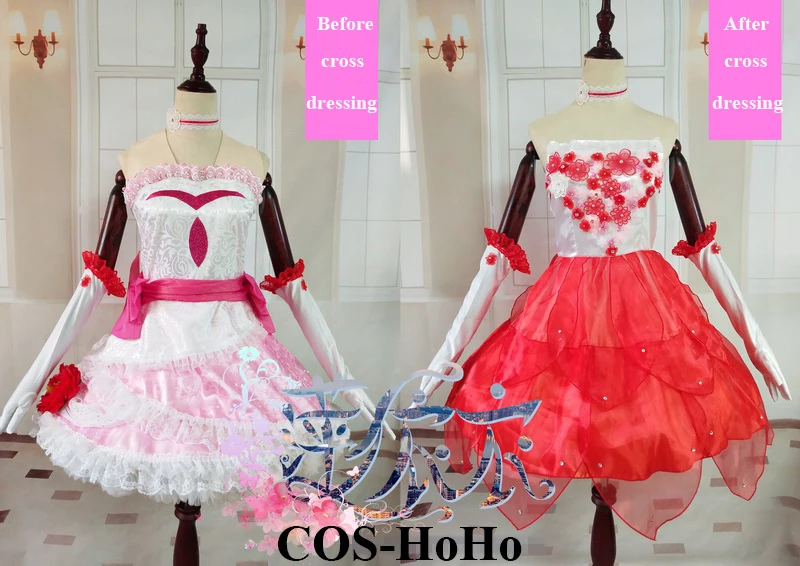 COS-HoHo Anime Lovelive! Kousaka Honoka/Sonoda Umi Game Transformable Dress Uniform Cosplay Costume Party Outfit Custom-made