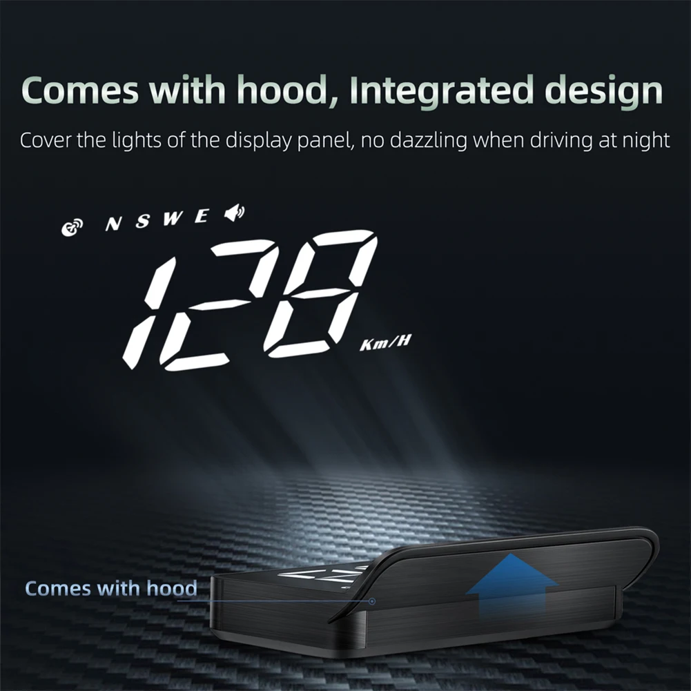 Digital Speedometer Monitor Car HUD Windshield Projector Wireless GPS Speed Detector Security Alarm Electronic Auto Accessories