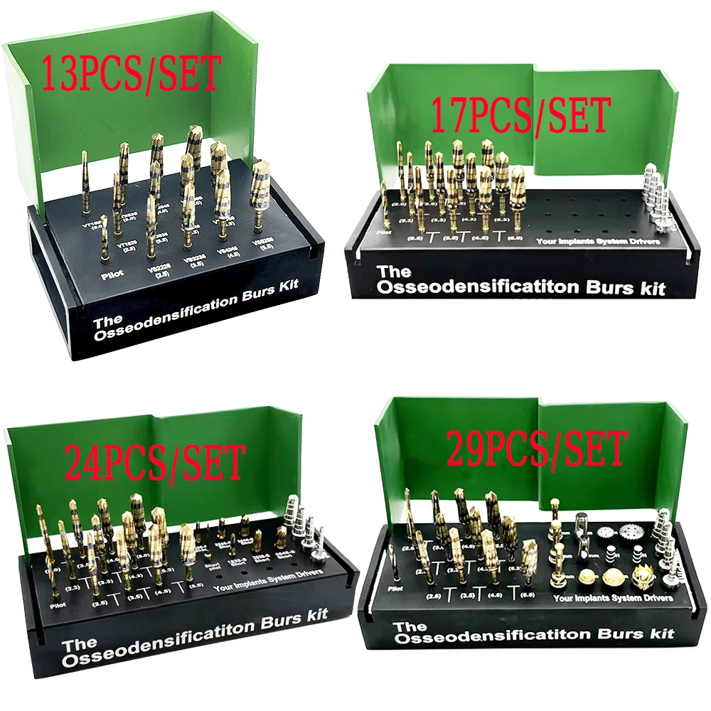 

Complete Implant Surgery Kit with Drivers Burs Drills for Osseodensification Maxillary Sinus Lift Dental Implant Procedures Tool