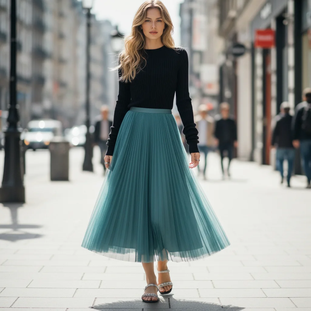 

Ladies Elegant Skirt High Waist Midi Length Skirt for Everyday Style Ladies Classic Midi Skirt Solid Color Casual Skirt BE0869