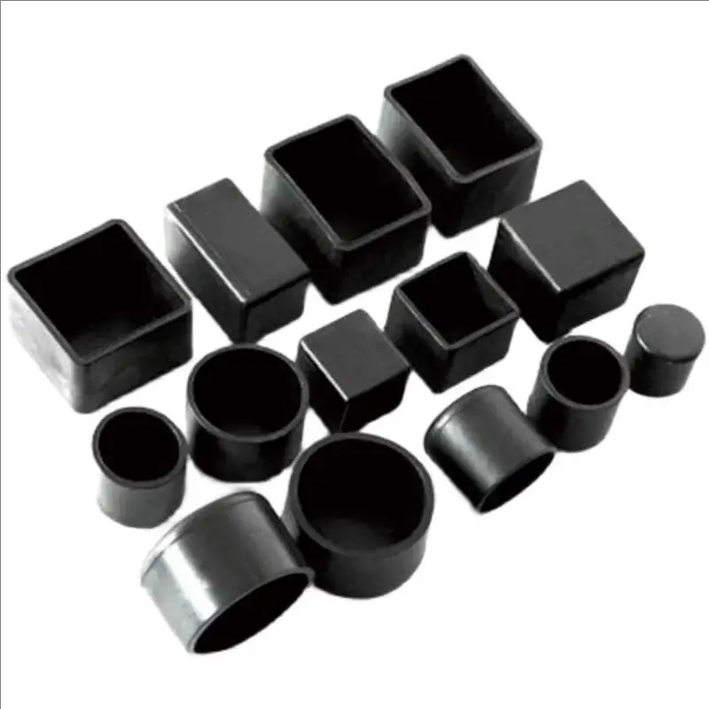 16Pcs Chair Leg Caps Black Rubber Furniture Feet Floor Protectors Anti-slip Pads Silent Thicken Table Chair Legs Socks Covers image 6