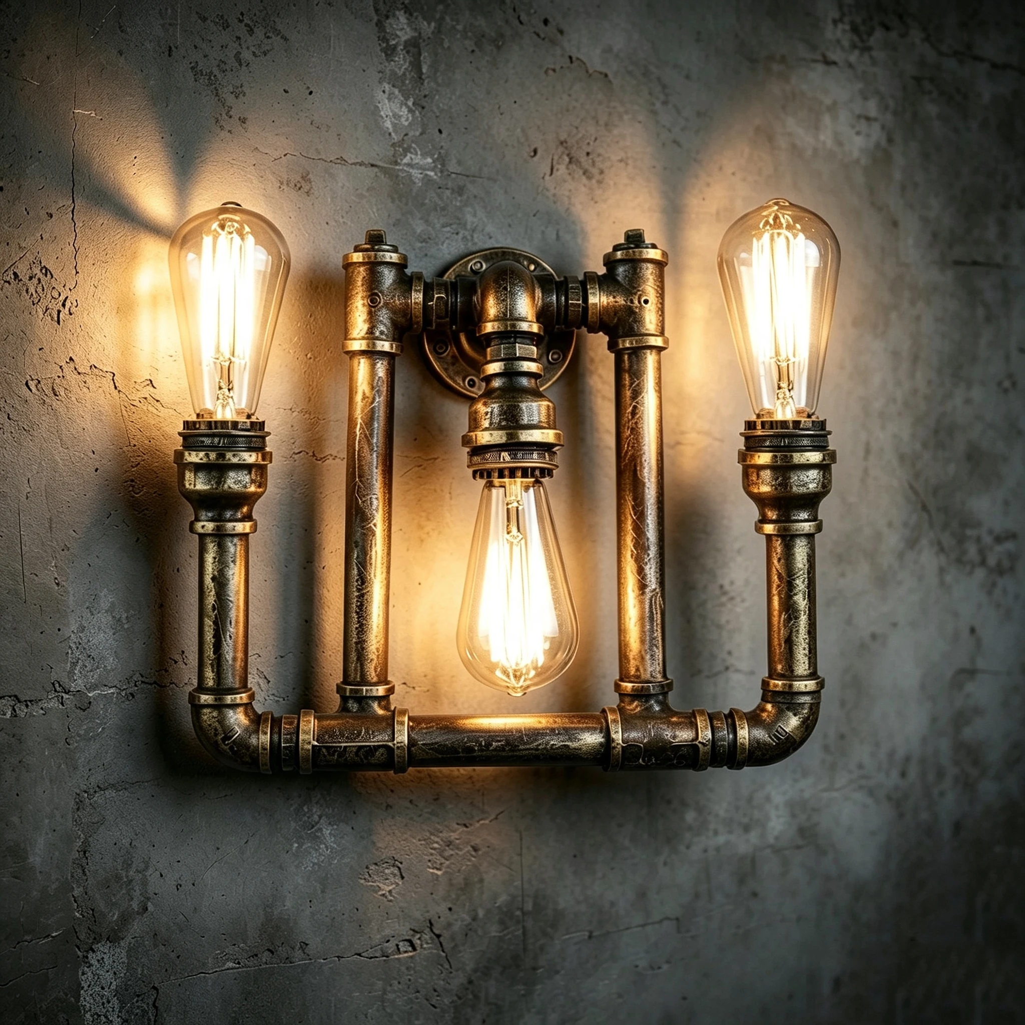 Industrial Retro Water Pipe Restaurant Wall Lamps American Living Room Study Dining Room Bar Cafe Light Bedside Wall Light