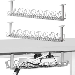 Desk Cable Management Tray Under Table Socket Hang Holder Power Strip Storage Rack For Offices Living Room Wire Cord Organizer