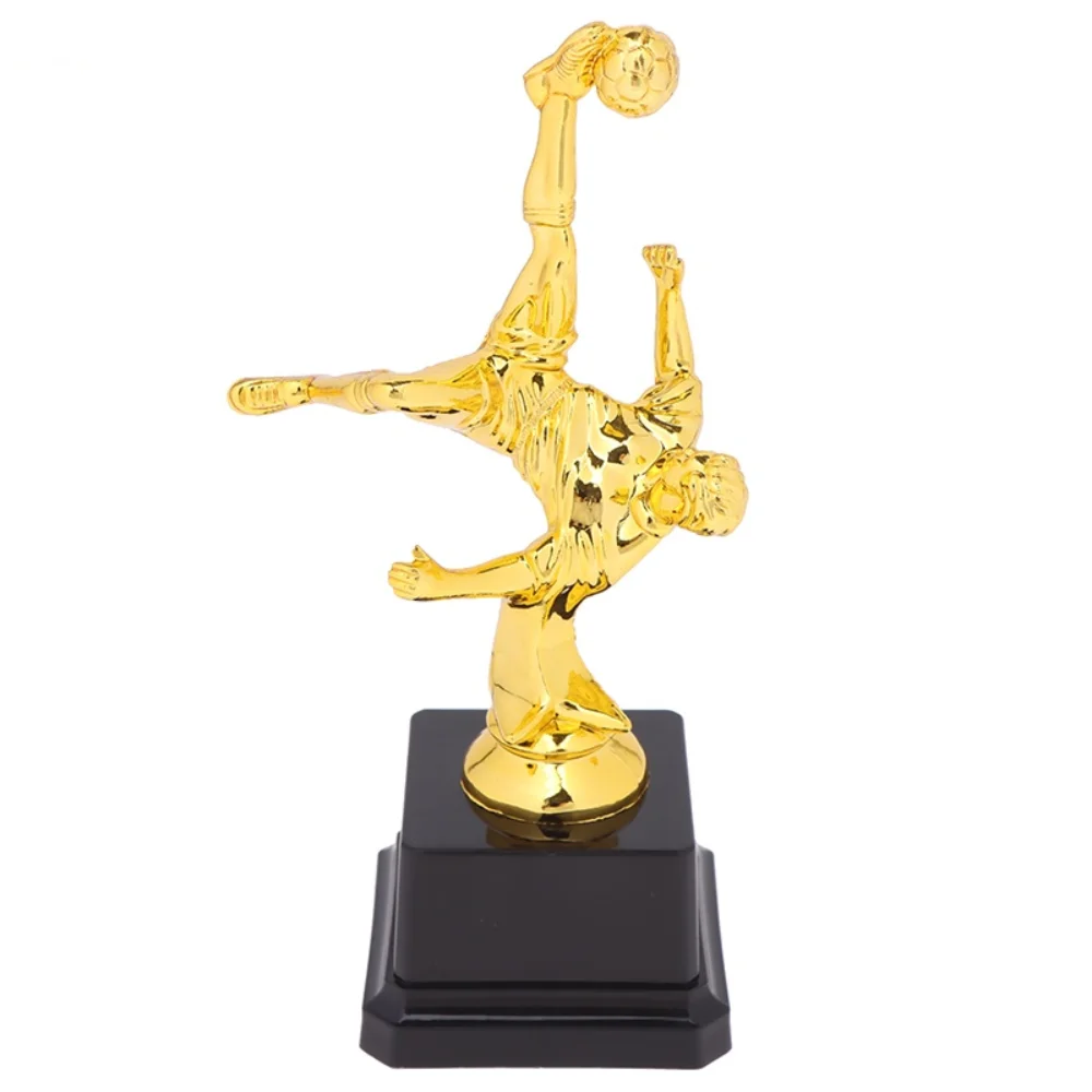 

Children's Gold Trophy Awards Plastic Model Competition Soccer Winner Award Trophy Toy School Rewarding Supply Football