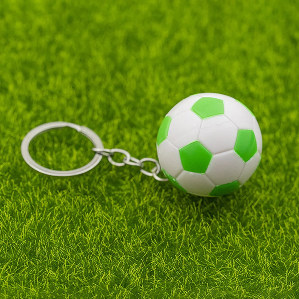 

4pcs Football Keychains Soccer Balls Gifts Hanging Pendants Car Keyrings Black Purple Green Sports Souvenirs Student Team