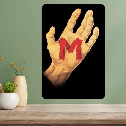 M Fritz Lang Classic Movie Metal Poster Sign