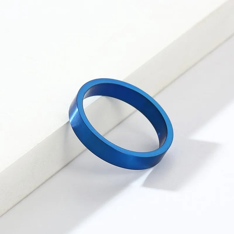 4mm Stainless Steel Matte Ring Wedding Band for Women Men Size 5-12