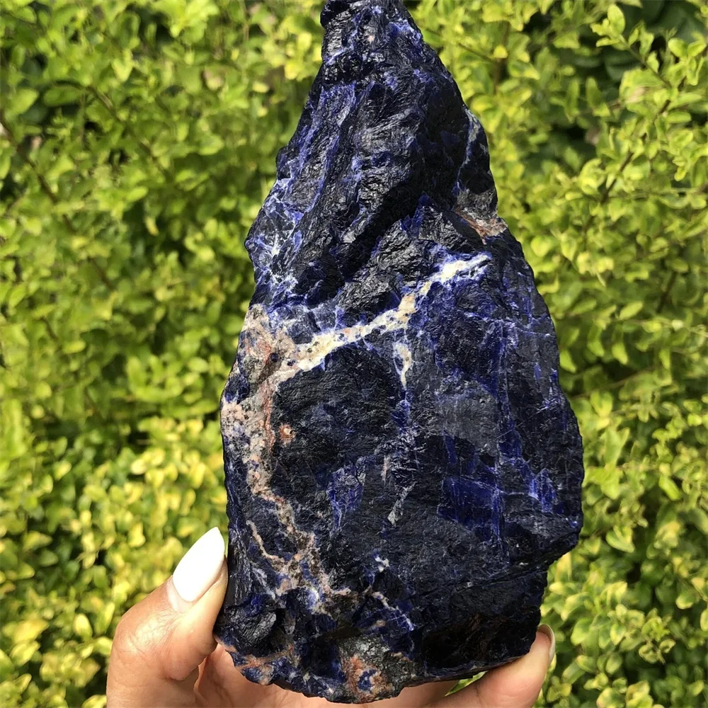

Natural blue sodalite raw stone, energy gemstone, room decoration, aquarium, demagnetization, divination