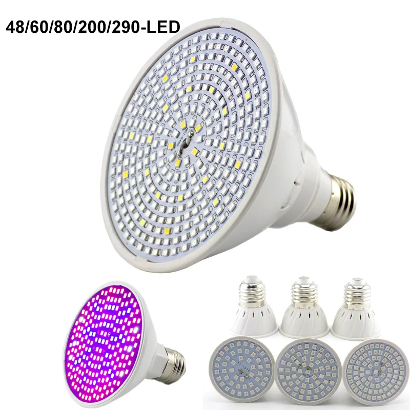 Led plant Flower Grow Light Bulbs E27 Full Spectrum red uv Growing Lights Lamp for indoor Hydroponics growbox Veg Greenhouse