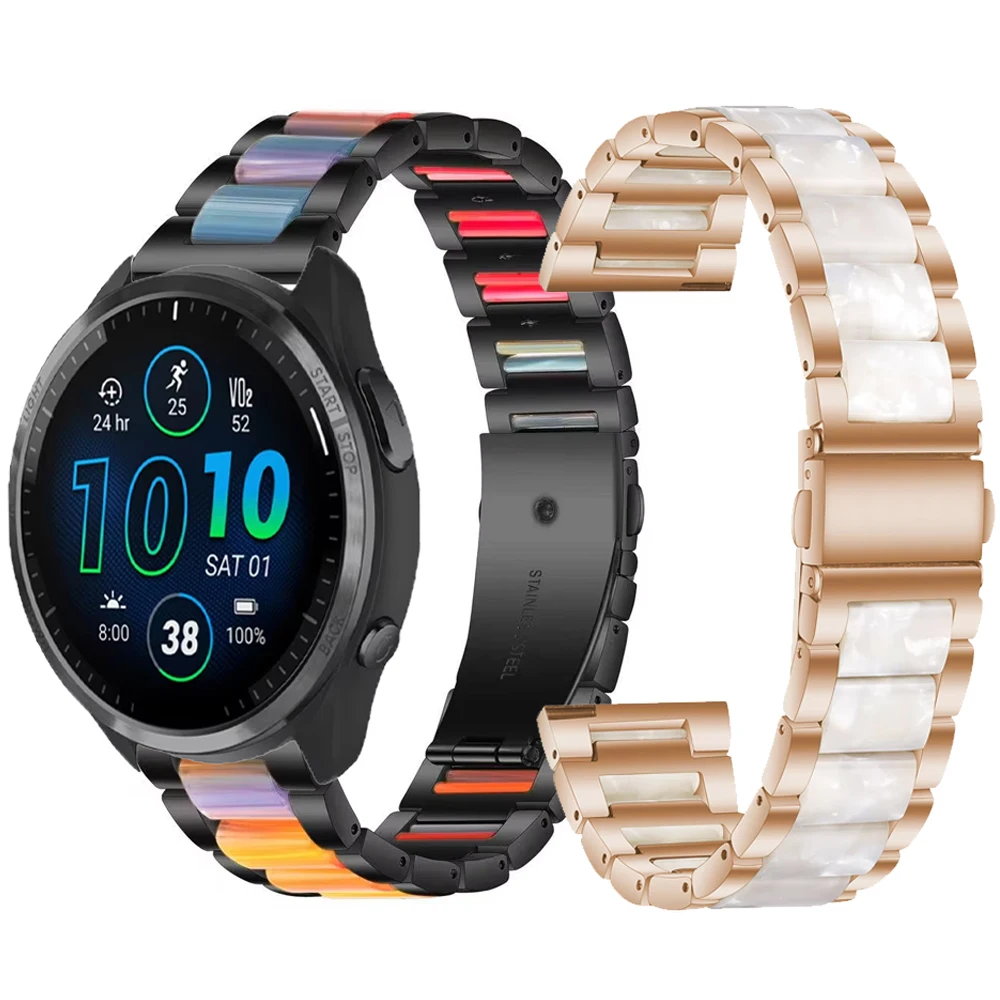 

22mm Metal resin strap For Huawei watch GT5/4 46mm Replacement bracelet band for Amazfit GTR 4/3 Garmin Venu 3/Forerunner 965