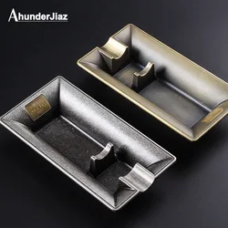 Retro Titanium Copper Alloy Cigar Ashtray Luxury Metal Large Ash Tray Cigarette Ashtrays Cigars Accessories for Home Office