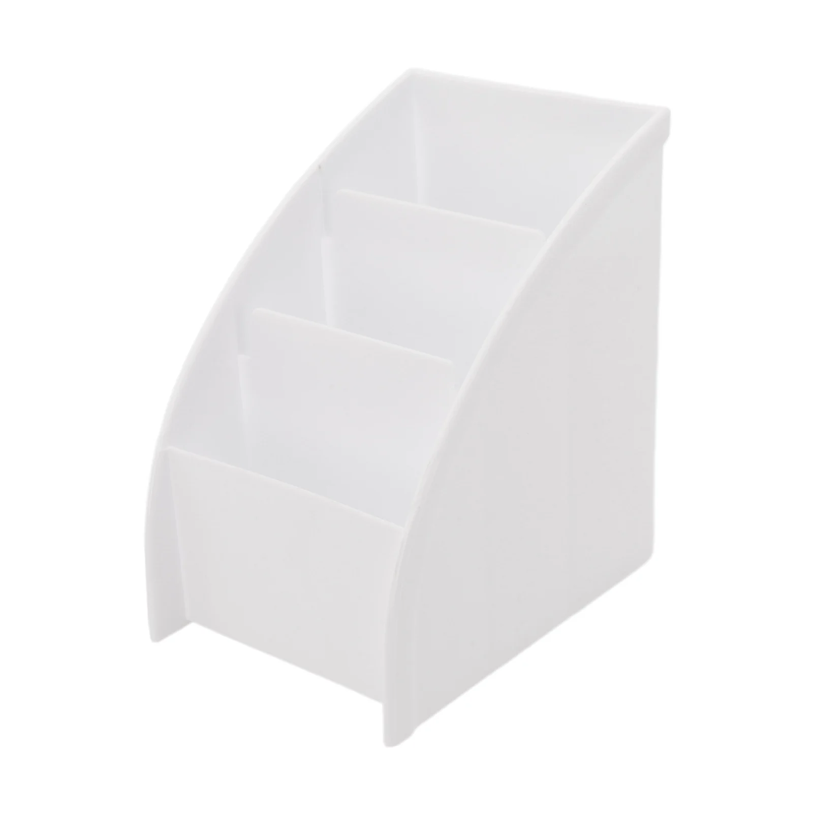Storage Storage Box Tabletop Three-grid Container Holder Ladder-shaped Pen Box Plastic Remote Control Stationery