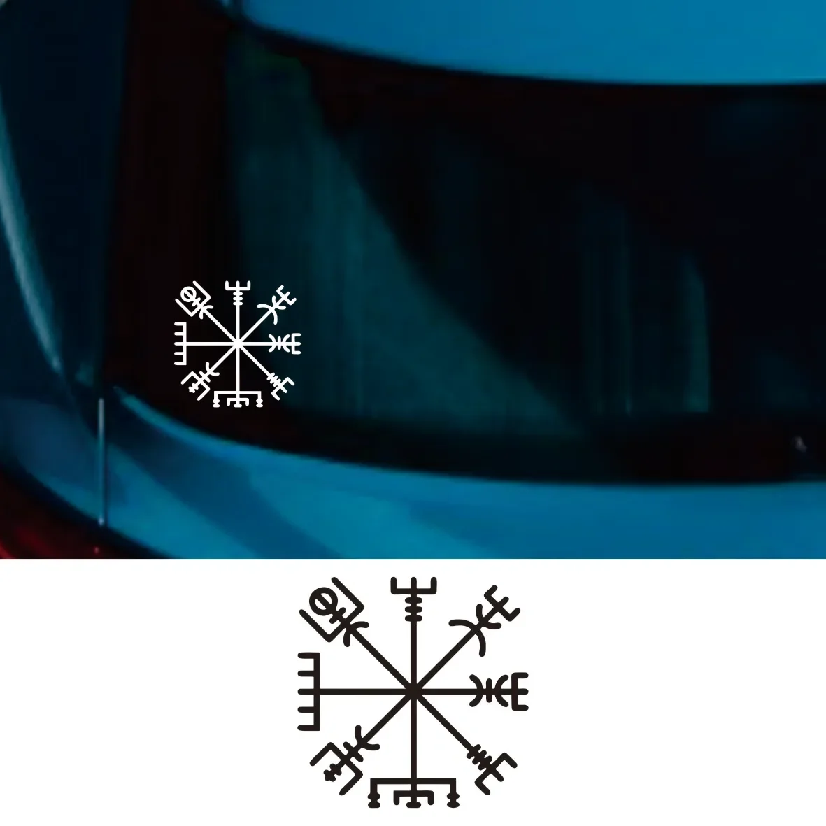Viking Rune Vegvisir Talisman Waterproof Vinyl Sticker Norse Symbol Auto Window Bumper Motorcycle Laptop Scooter Decor