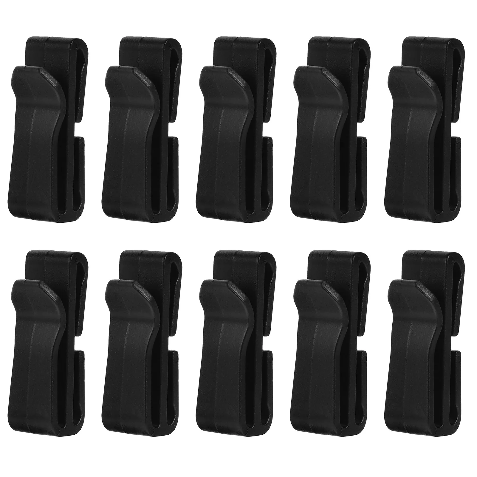 

10Pcs Webbing Organizer Simple Design Strong Plastic Strap Clip for Backpacks Belts Hiking Bag Buckle Rope and Band Management
