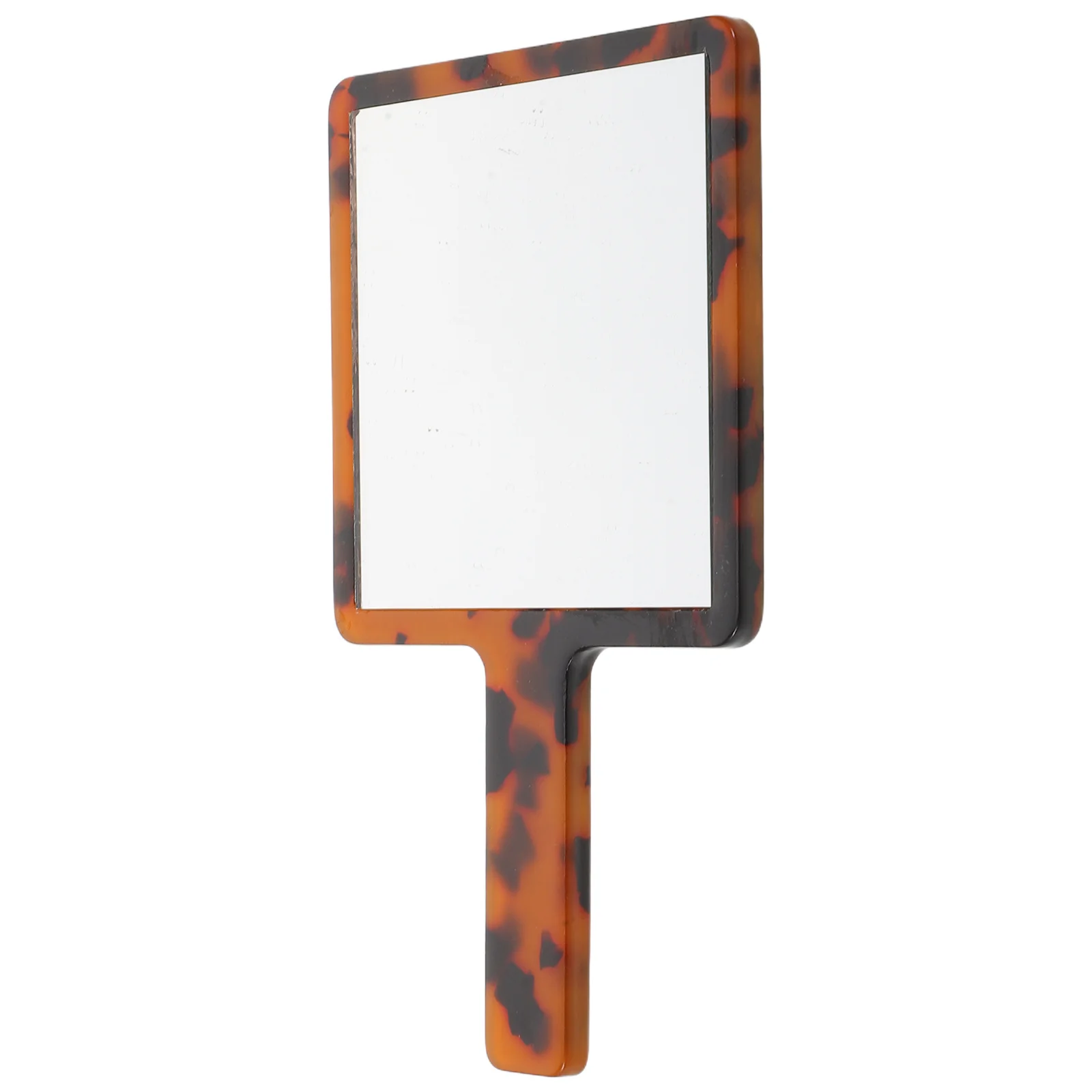 مرآة يد كلاسيكية بمقبض زجاجي عالي الوضوح وقبضة مريحة وإكسسوار أنيق لعشاق التجميل المحترفين