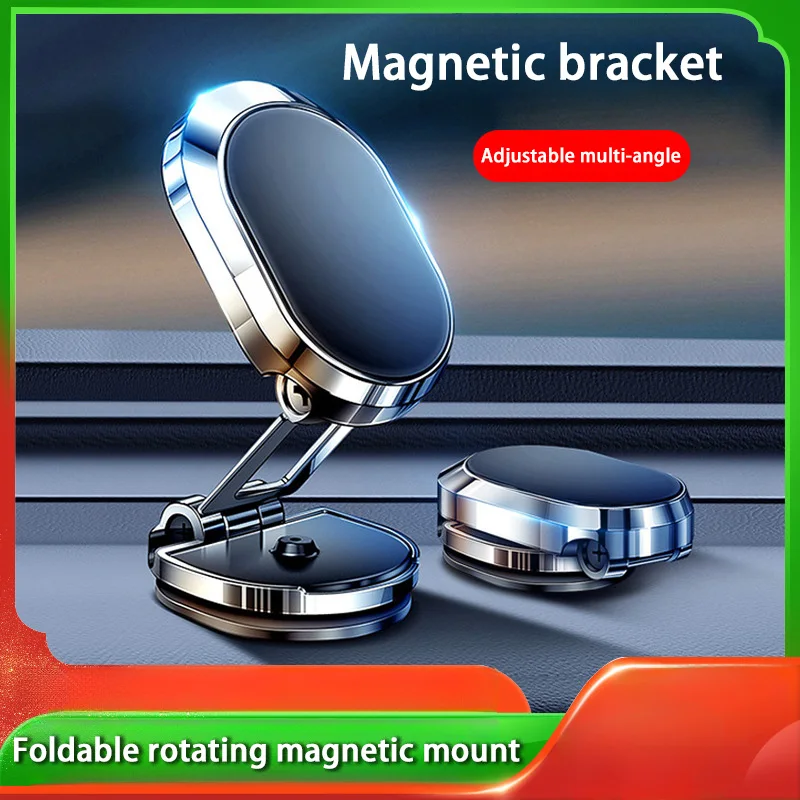 

1080 Magnetic Car Phone Holder Magnet Smartphone Support GPS Foldable Phone Bracket Adjustable For iPhone 14-11 Samsung Xiaomi