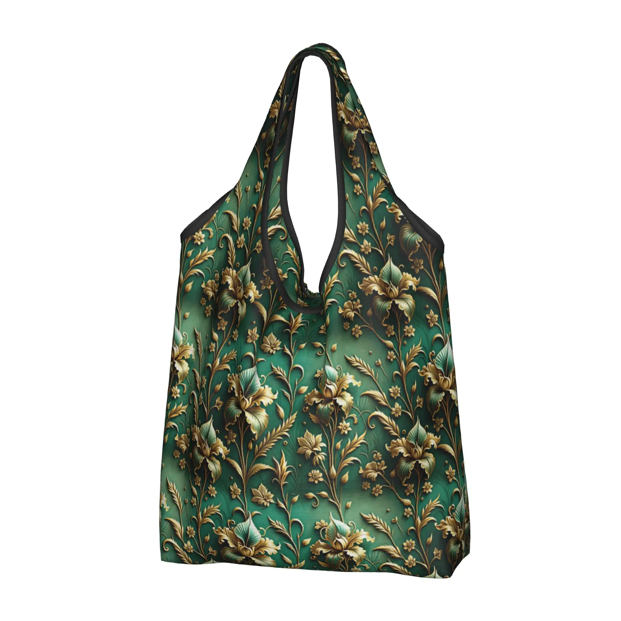 Recycling Fashion Trend 3D Flowers Shopping Bag Women Tote Bag Portable Luxury High 3D Floral Grocery Shopper Bags