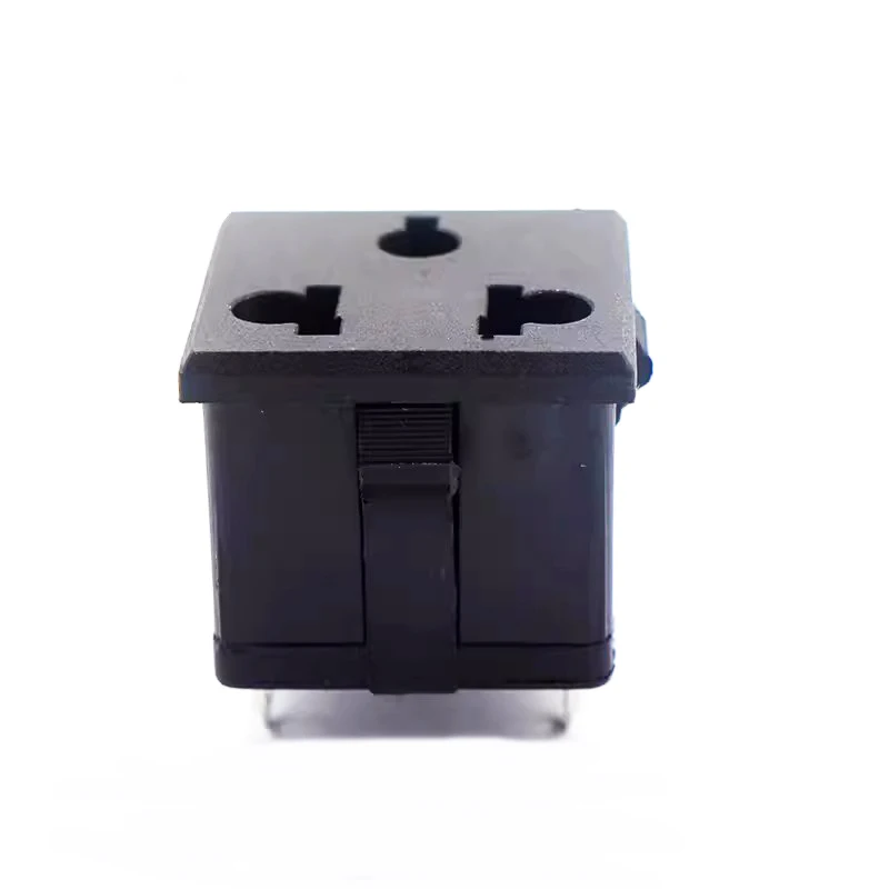 1~5PCS power three-hole socket two-three plug 10A 250V American card embedded American standard power socket
