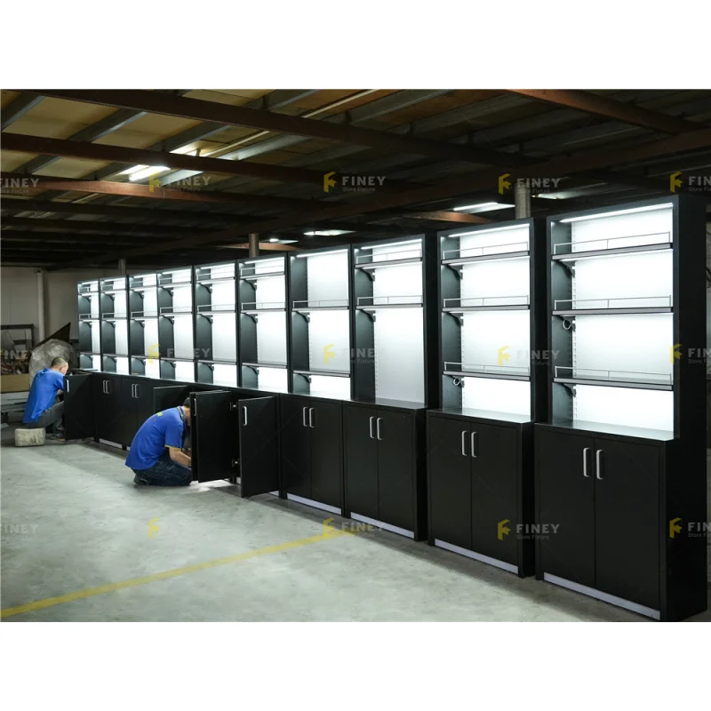 custom.Custom Adjustable Beauty Makeup Shop Display Shelves Lighting Storage Perfume Display Cabinet Cosmetic Shop