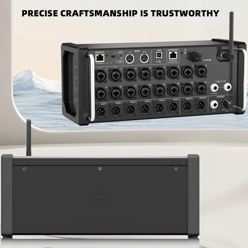 Paulkitson MR18 Ari 1:1 Professional Digital Audio Mixer Wifi USB Multi‑Track Recording Console for DJ Studio Live Stage Karaoke