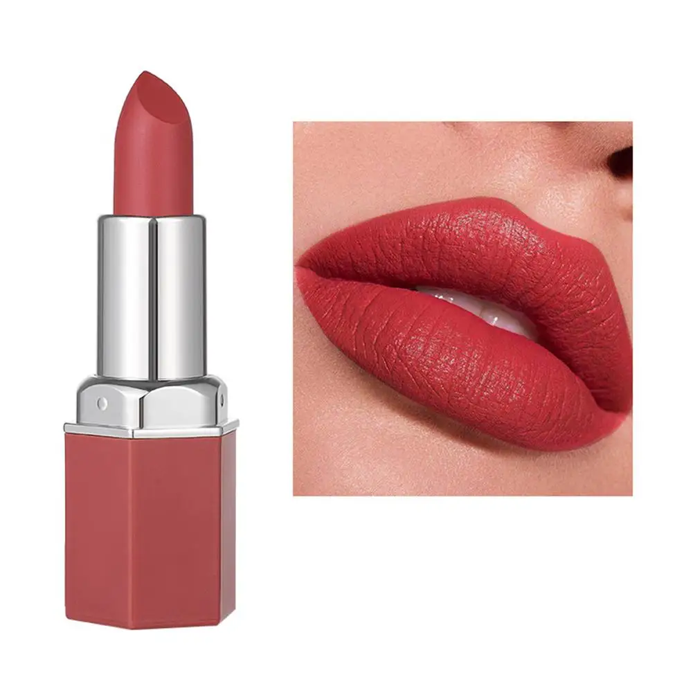 Rouge à lèvres velours nude pour femme, étanche, longue durée, tasse cosmétique, charme, sexy, hydratant, lisse, antiadhésif, Y5J4, 256