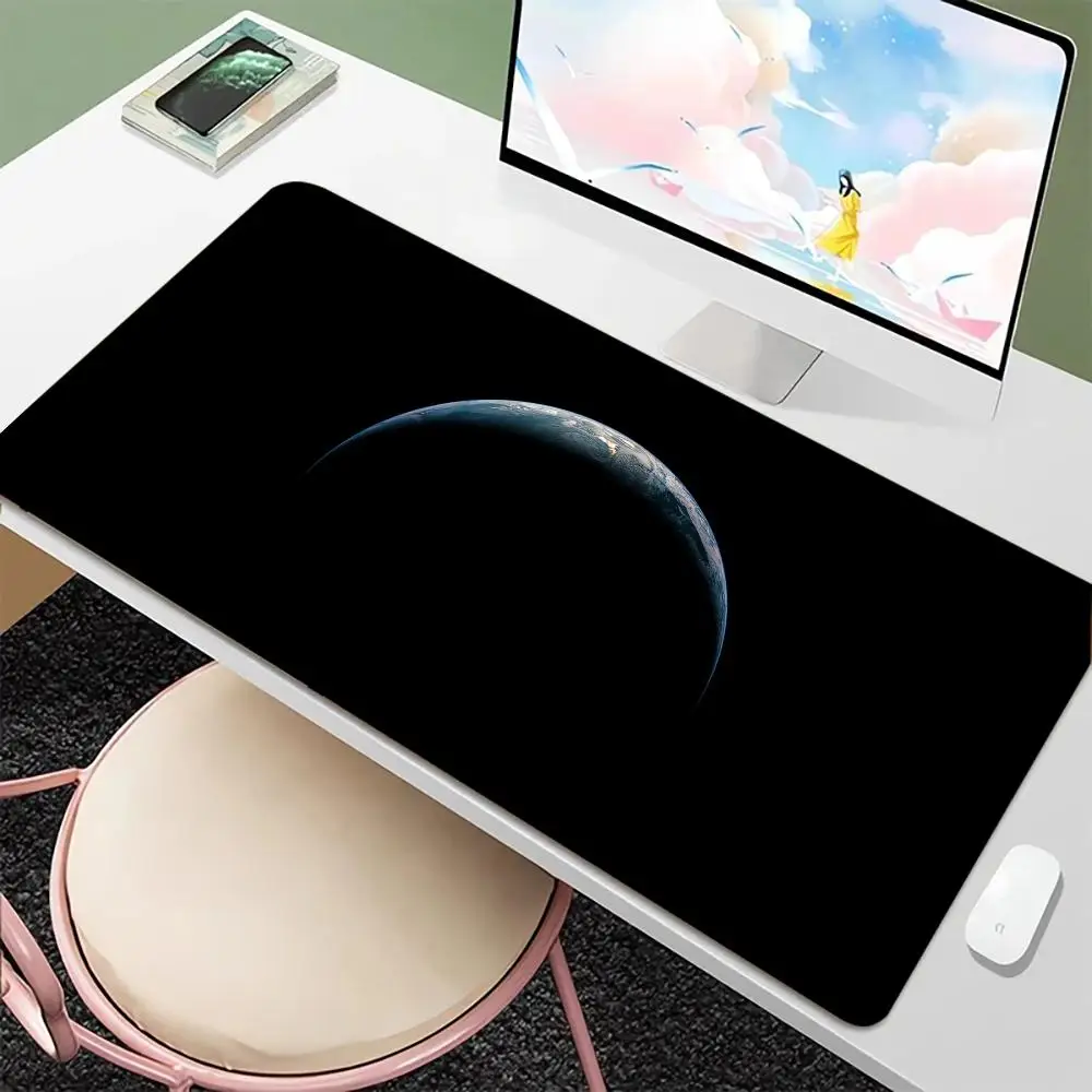 Space Moon Mouse Pad Large Gaming MousePad XXL Game Anti-Slip Rubber Base Extended Desk Mat HD Gamer Office Computer Accessories