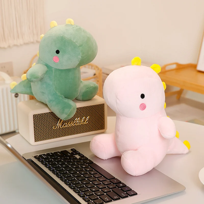 

22 см ультрамягкая плюшевая игрушка динозавра, мягкая зеленая, желтая, розовая, плюшевая игрушка с мультяшным животным, успокаивающий подарок на день рождения