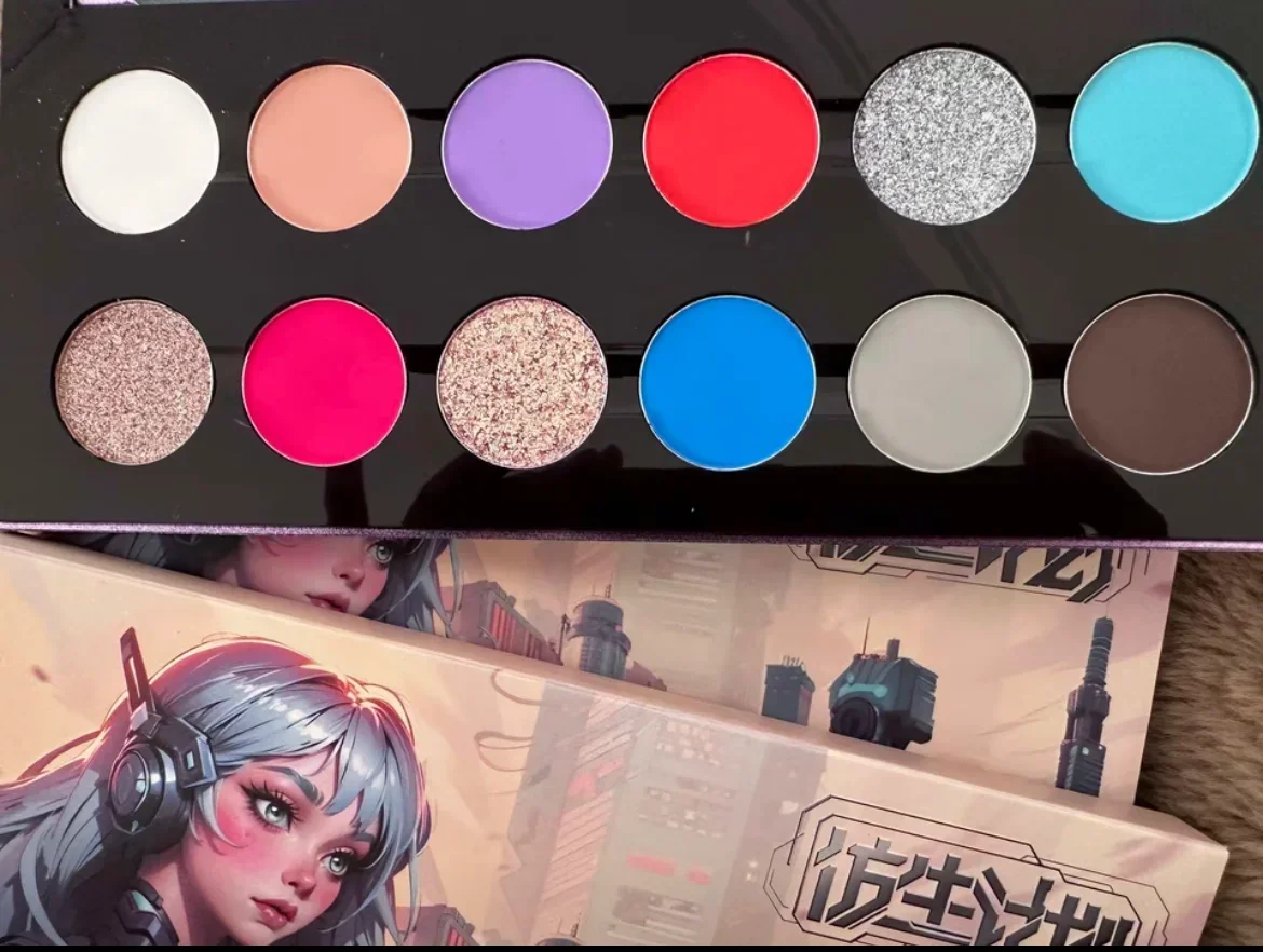 Sheeneffect Joint Co-branded 12 colori ombretto camaleonte perla opaca palette di ombretti trucco 20g