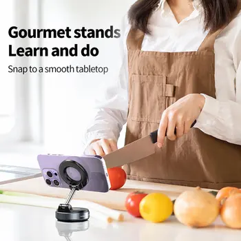 차량용 휴대폰 자석 거치대, 기계식 진공 흡착컵, 360도 회전, 자석 흡착 브래킷, 내비게이션 범용 홀더 10 best sales 휴대폰 컵 홀더 - №7