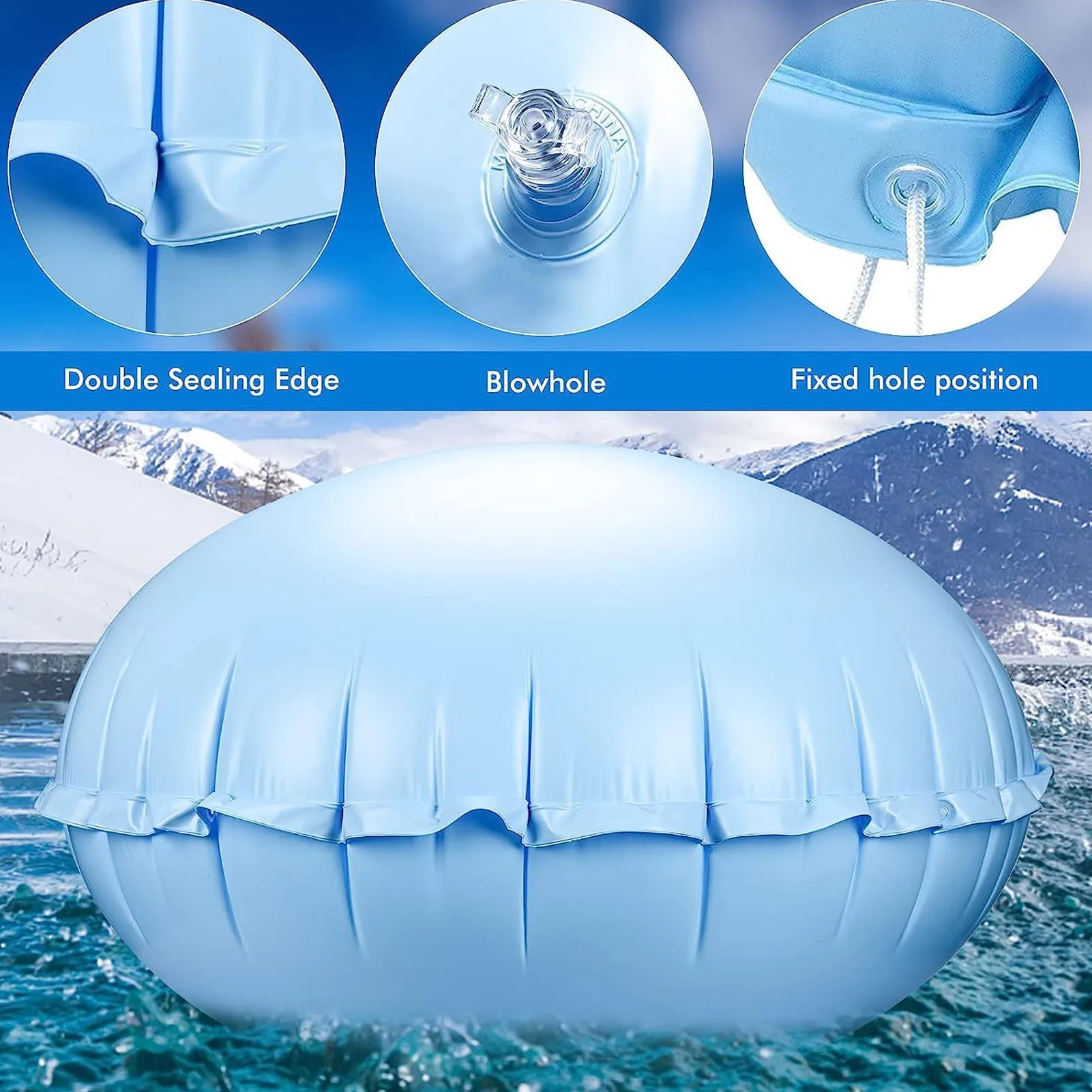 Winter Swimming Pool Air Pillow PVC Winter Inflatable Pool Pillow Kit with Rope for Above Ground Swimming Pool