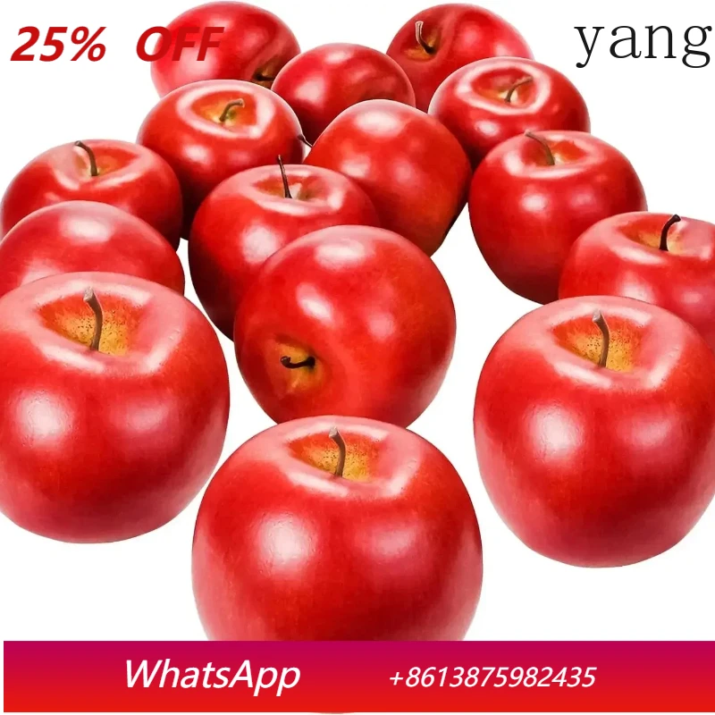 

12Pcs Artificial Fruits Faux Apples Foam Plastic Fruits Red Apples Lifelike Simulation for Home Kitchen Party Photography