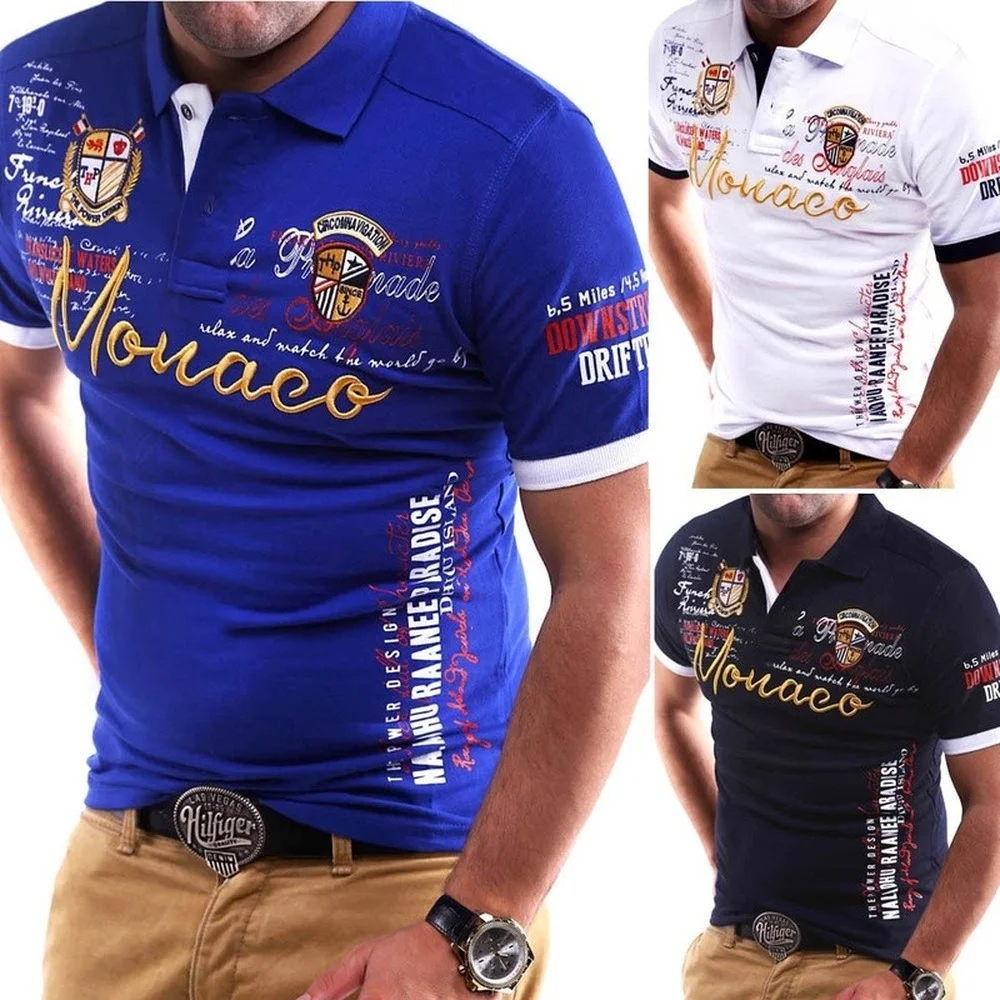 Mode Mannen Ademende Zomer T Shirts Tops Kleding Casual Slim Korte Mouw Polo Shirts