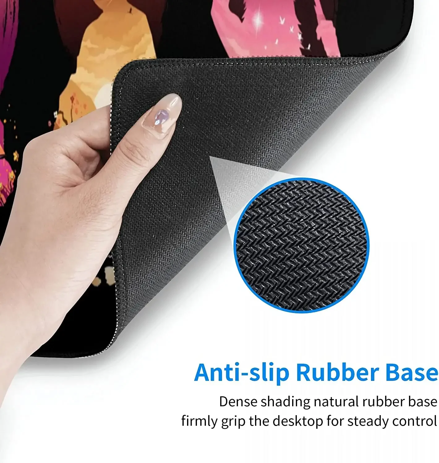 Anime Large Gaming Laptop Mouse Pad Tanjiro Nezuko Zenitsu Inosuke Big Desk Pad PC Keyboard Waterproof Non-Slip Rubber Table Mat