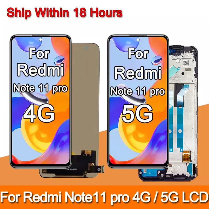 Écran LCD + Vitre Tactile Pour Xiaomi Redmi Note 11 Pro 4G - Remplacement Neuf - Visiodirect