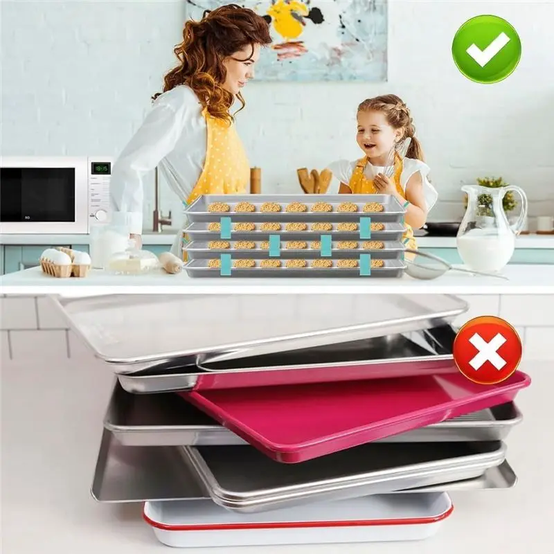 DT39 Baking Tray Stacking Clips, Reusable Cookie Tray Stacker, Space Saving Tray Organizer for Freeze Dryer, Kitchen Storage