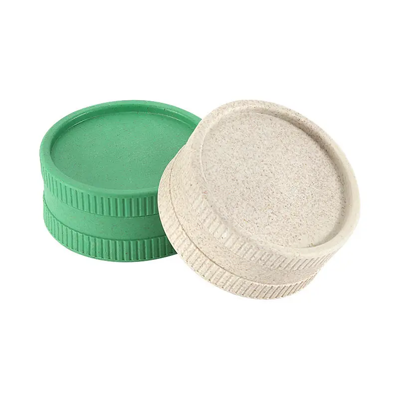 Round shape 2 layer biodegradable grinder 55mm plastic commercial spice grinder for tobacco acrylic grinder smoking accessories