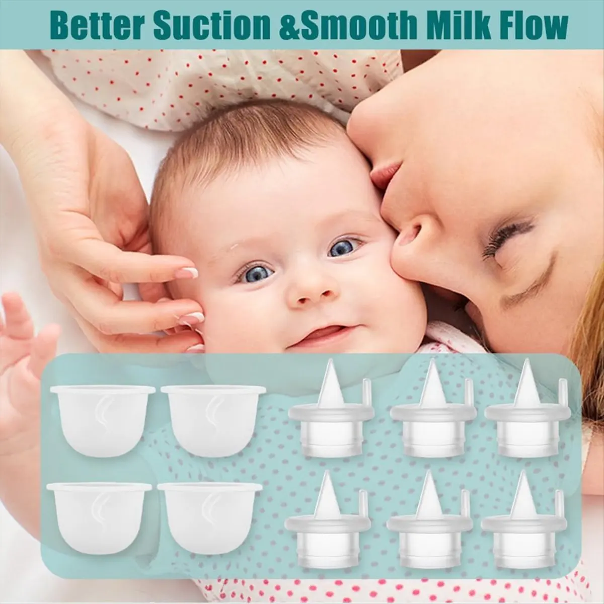 

6pcs Valves and 4pcs Silicone Diaphragm for Zomee Z1/Z2/BabyBuddha/ 8782/8780/Motif Twist Breast Pump