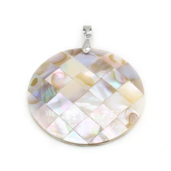 Natural Shell Pendant Round shape Mother of Pearl Exquisite charms For jewelry making DIY Necklace earring accessories