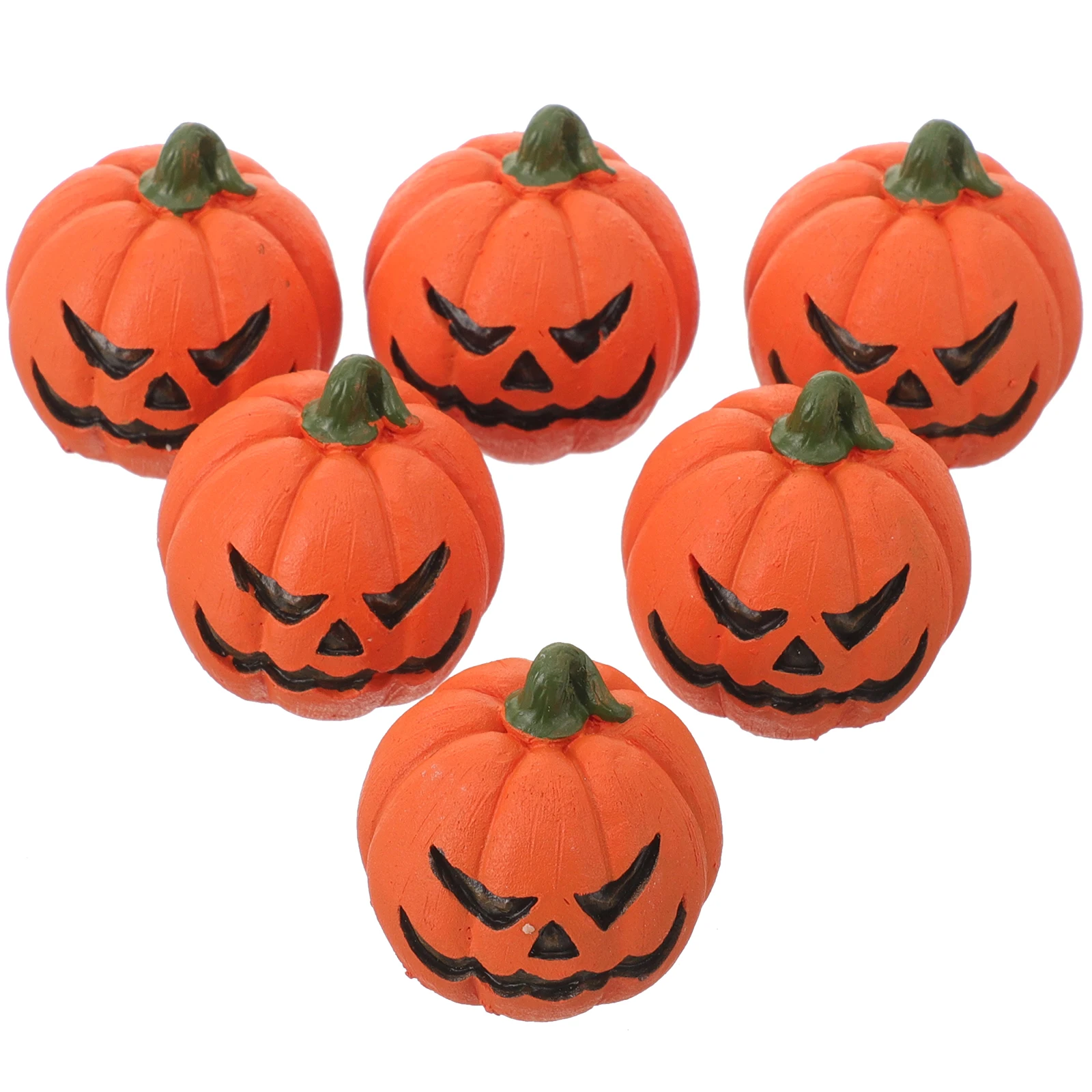 

6Pcs Mini Pumpkin Resin Halloween Decorations Party Favors Home Desktop Ornament Halloween Scene Layout Decor Home Decor