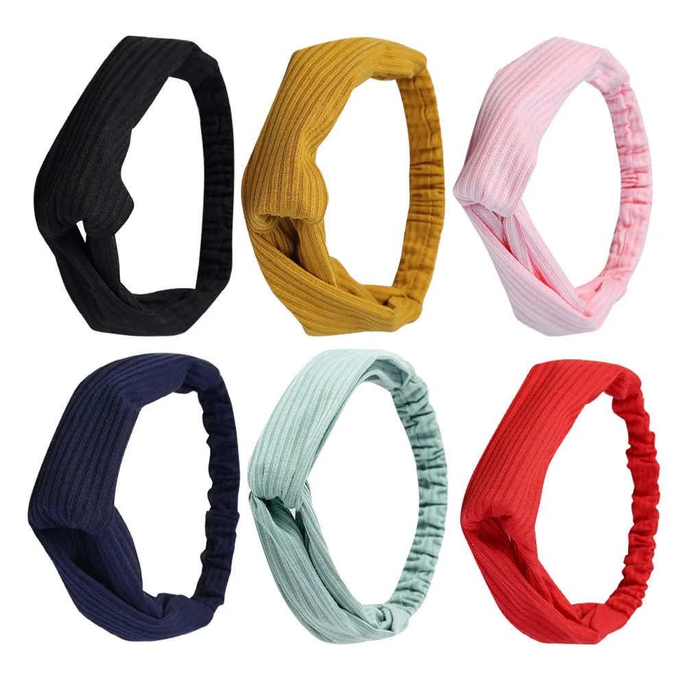 

6pcs Yoga Headband Women Stretchable Sweat Absorbing Headbands For Workout Running Gym Sports Wide Non Slip Athletic Headband