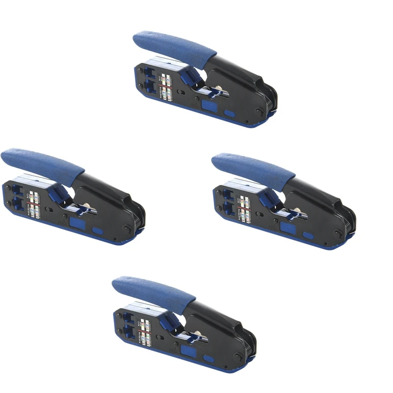 4X Rj45 Tool Network Crimper Cable Stripping Plier Stripper For Rj45 Cat6 Cat5e Cat5 Rj11 Rj12 Connector