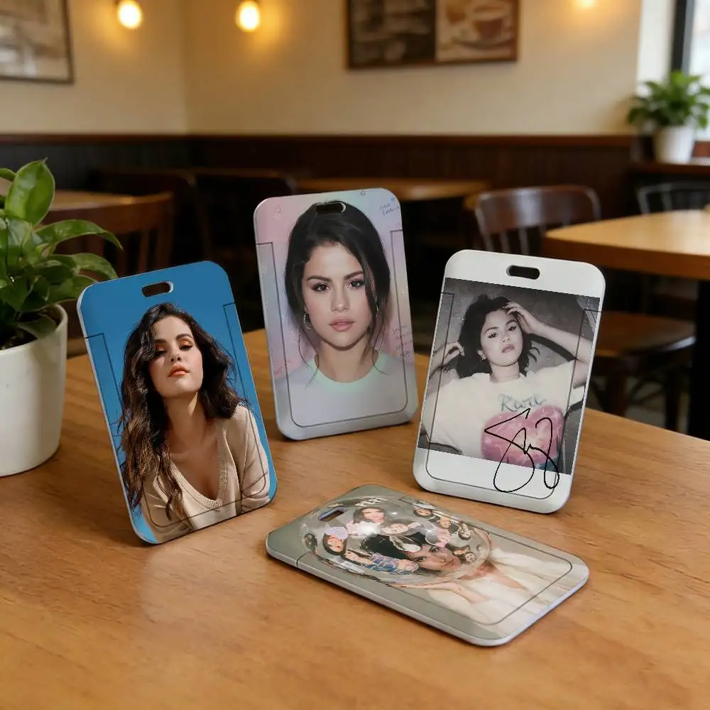 

hot Selena Gomez Card holders with lanyards are suitable for work IDs, bus cards, student IDs, ideal gifts for friends.
