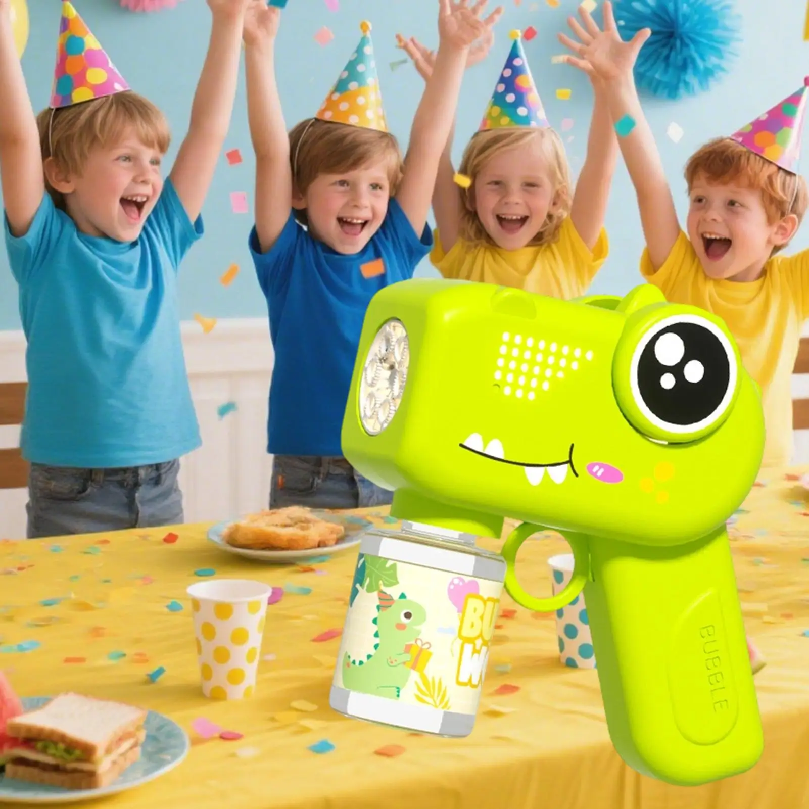 

Bubble Machine for Kids Dinosaur Soap Dispenser Bubble Machine Blower with Solutions for Kids Boys Girls Birthday New Year