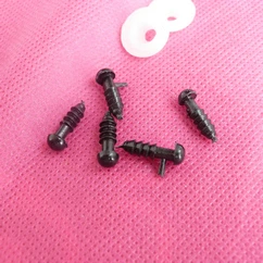 200pcs--5mm plastic black toy safety eyes wth washer