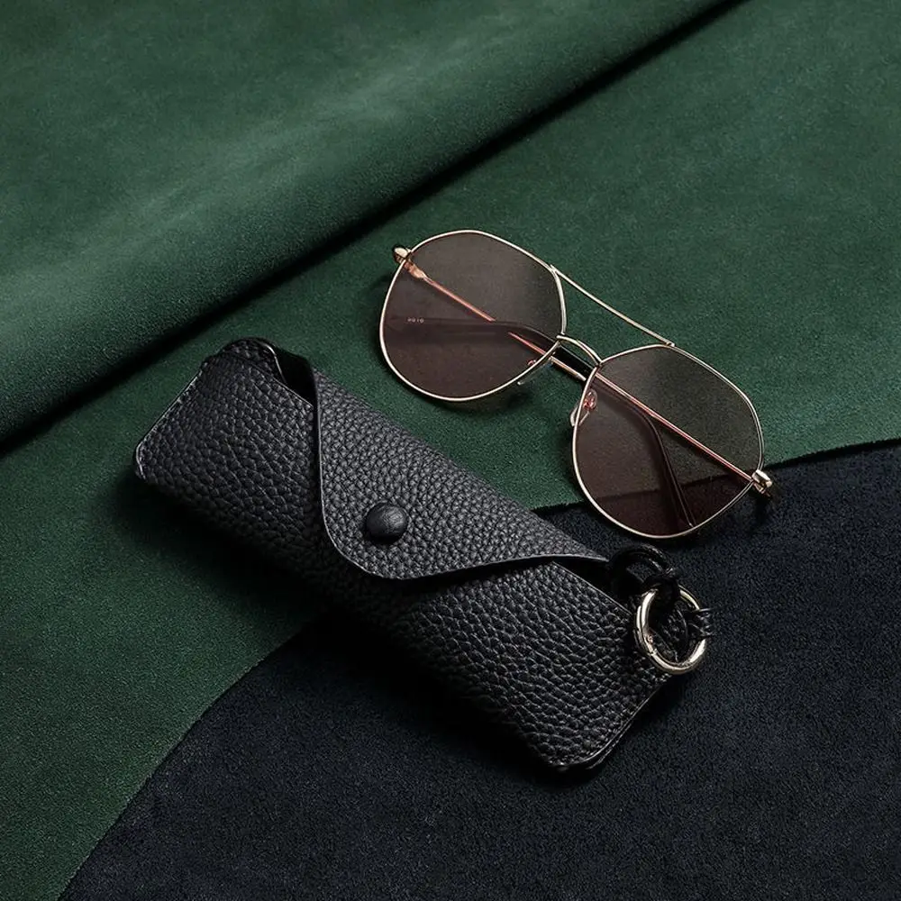 

Protector Portable For Women Hanging Eyeglasses Holder PU Leather Glasses Case Eyewear Protective Case Sunglasses Storage Bag