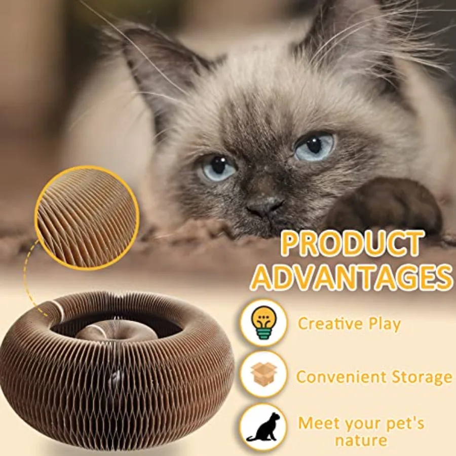 لوح خدش للقطط من ماجيك أورجان وأكورديون لعبة كات بتلر سنفل باو كرتون فاتنة